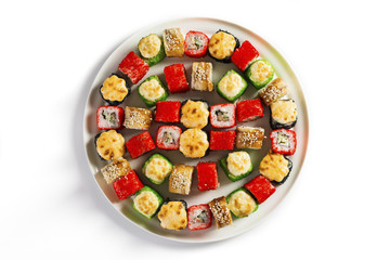 Fototapeta na wymiar Japanese seafood sushi