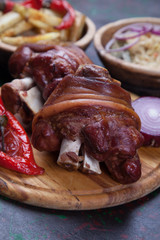 Roasted pork shank