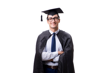 Student graduate isolated on white background