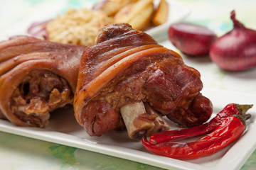 Roasted pork shank