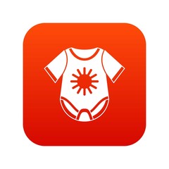 Baby bodysuit icon digital red