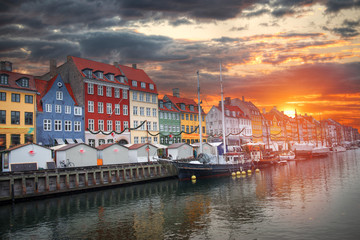 Nyhavn is the old harbor of Copenhagen