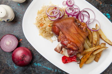 Roasted pork shank