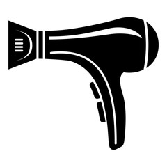 Hair dryer icon, simple black style