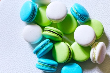  Colorful french macarons backgroundю Different colorful macaroo