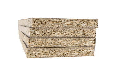 four chipboard on isolated white background