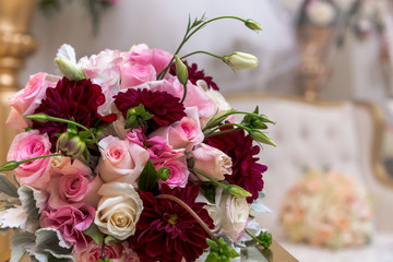 Bride house decoration and flowers