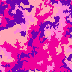 Colorful camouflage pattern background seamless vector illustration. 