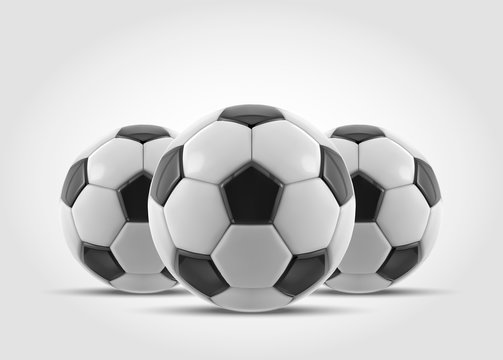 Vector soccer ball. Realistic soccer ball or football ball