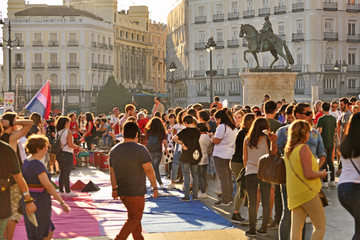Puerta del Sol, Madrid, Spain - obrazy, fototapety, plakaty