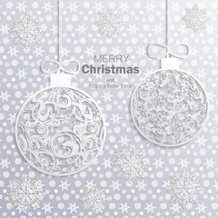 christmas background with snowflakes