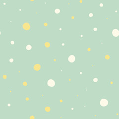 Baby Fun Hand Drawn Dots Asymmetrical Seamless Pattern, Dotted Swiss