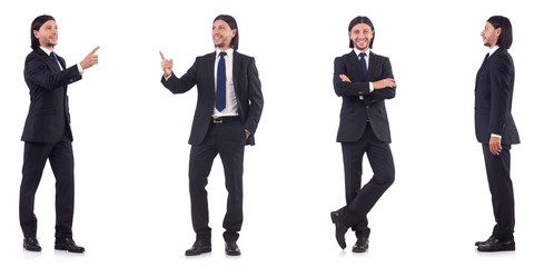 Young businessman isolated on the white background