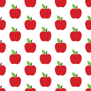 Apple Pattern On The White Background