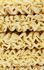 Raw asian instant noodles