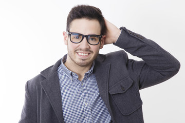 businessman isolated in white background