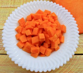 Pumpkin ripe sweet and other ingredients ready soup cream