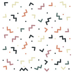 Vector abstract geometric pattern Memphis style on a white background