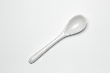Spoon ceramic white.