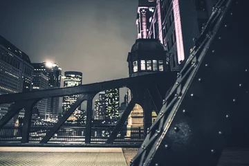 Fotobehang Downtown Chicago Iron Bridges © Tomasz Zajda