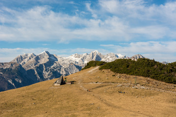 Late autumn mountain view at Triglav.