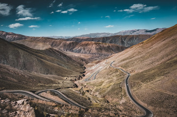 Cuesta de Lipan Serpentine Street Atacama Desert Chile
