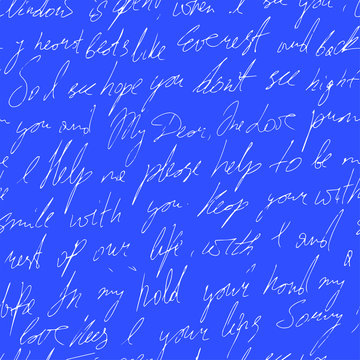 handwritten abstract text. Seamless pattern. Vector illustration for fabric texture