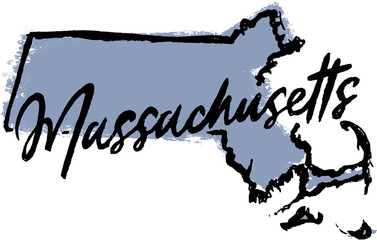 Hand Drawn Massachusetts State Design - obrazy, fototapety, plakaty