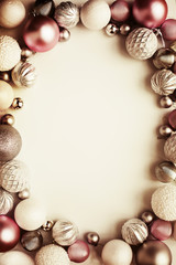 White Christmas balls Ornaments on white background