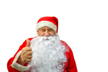 Santa Claus showing thumb up