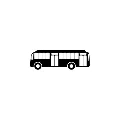 silhouette bus icon