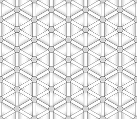 Seamless pattern of triangles and hexagons