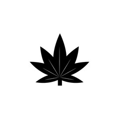 Marijuana leaf icon or cannabis icon. Human weakness, Addiction element icon. Premium quality graphic design. Signs, outline symbols collection icon for websites, web design