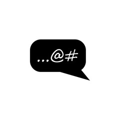 Typing in web chat bubble icon. Human weakness, Addiction element icon. Premium quality graphic design. Signs, outline symbols collection icon for websites, web design