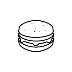 cheeseburger line icon