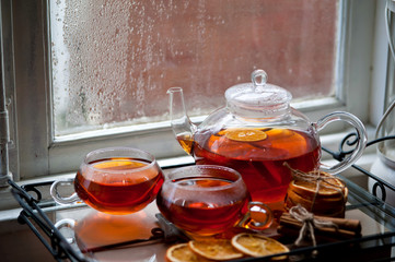 herbal tea with lemon