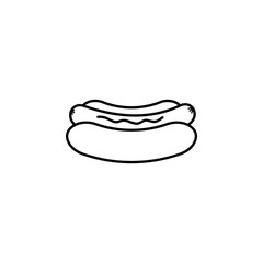 Hot dog line icon