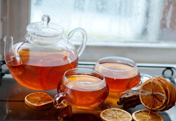 herbal tea with lemon
