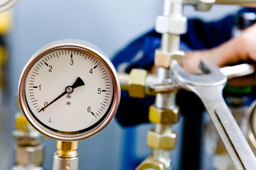 pressue measuring tool Yellow Gas pipes checking