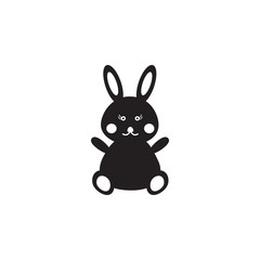 plush bunny toy icon. Toy element icon. Premium quality graphic design icon. Baby Signs, outline symbols collection icon for websites, web design, mobile app