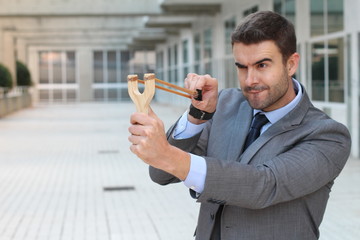 Competitive worker bugging someone in the office 