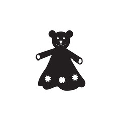 Toy bear in dress icon. Toy element icon. Premium quality graphic design icon. Baby Signs, outline symbols collection icon for websites, web design, mobile app