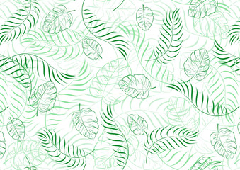 Fototapeta premium pattern of palm leaves vector