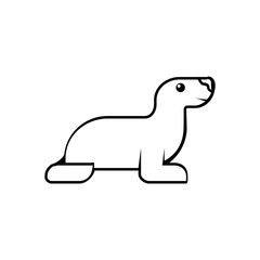 Cute seal line icon. Aquatic animal element icon. Premium quality graphic design. Signs, outline symbols collection icon for websites, web design, mobile app, info graphics