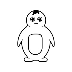 Cute Penguin line icon. Aquatic animal element icon. Premium quality graphic design. Signs, outline symbols collection icon for websites, web design, mobile app, info graphics