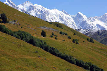 landscape view in mountainous terrain in Georgia