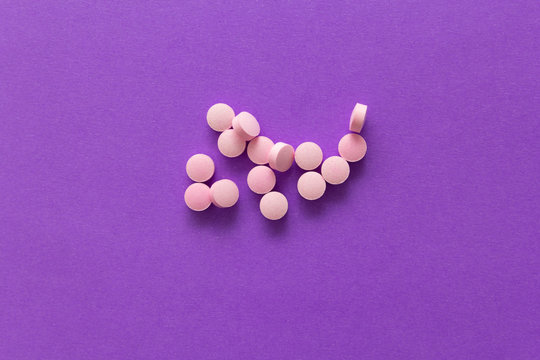 Group pink tablets.