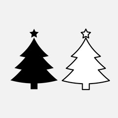 Fototapeta na wymiar Christmas tree icon