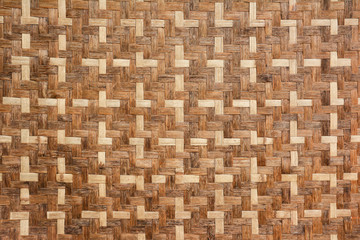 Woven bamboo texture background.Weave bamboo texture background