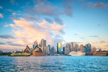 Fotobehang Skyline van de binnenstad van Sydney in Australië © f11photo
